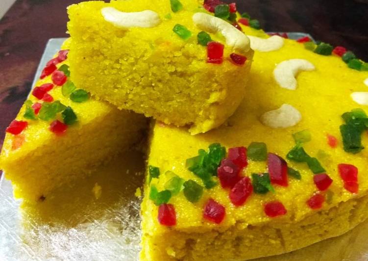 How to Make Homemade Semolina mango cake