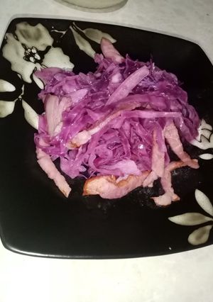 Una foto de Col agridulce a la Morales