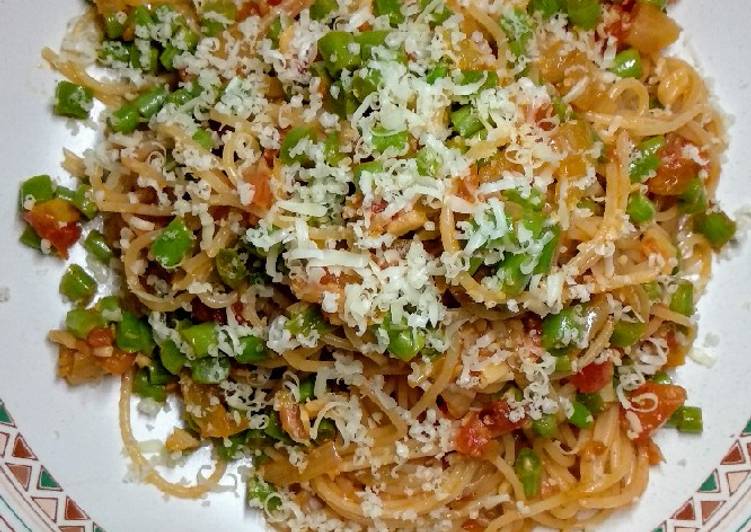 13. Spaghetti dg buncis (menu anak)