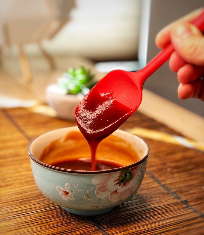 Una foto de Salsa Tonkatsu o Bulldog casera para Takoyakis de pulpo 🐙 japoneses 🇯🇵