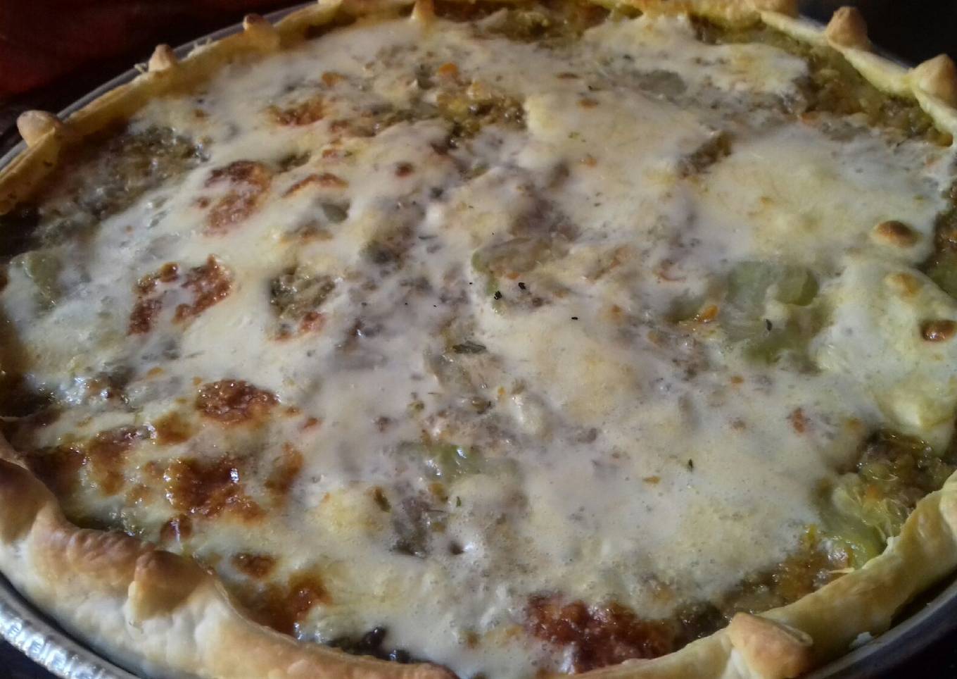 Tarta de carne molida y zapallito zuccini