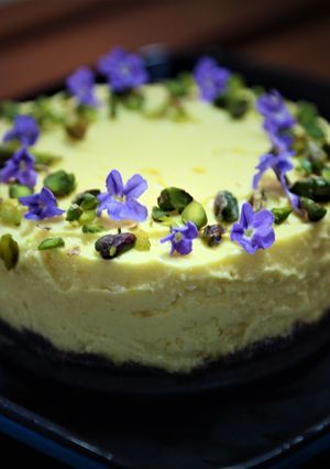 A picture of Mango Mousse Cake.