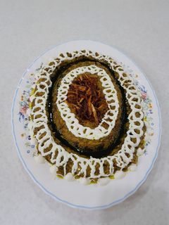 عکسی از دستور تزئین کشک و بادمجان