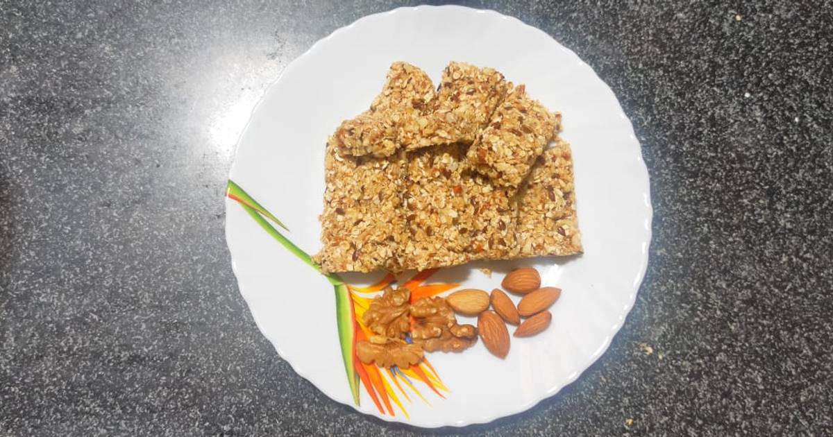 Oats nutrition bar Recipe by Mamta Shah Cookpad