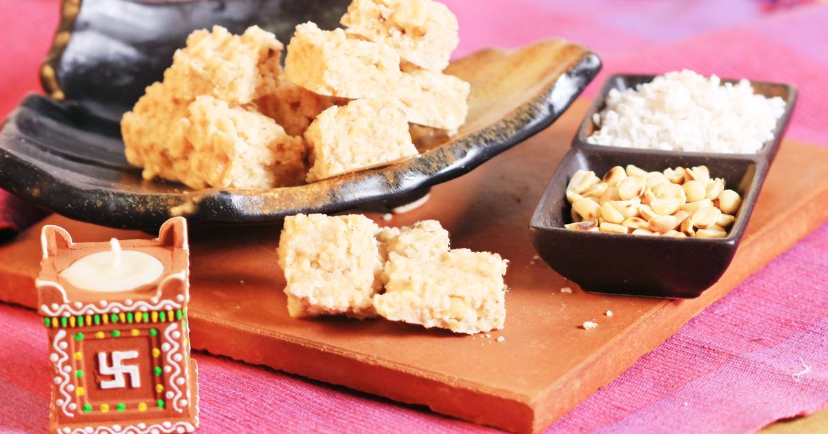 Coconut and Peanut Burfi Recipe by Mamatha Rao Cookpad
