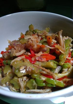 Foto resep Tumis Pare teri pedas