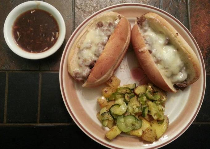 Quick French dip Sandwiches with Au jus