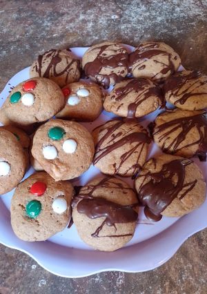 Una foto de Galletas de banana y pasta de maní