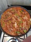 Paella de pollo y chorizo a la uruguaya