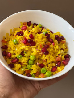 A picture of Kanda poha { Maharashtra Street Food }.