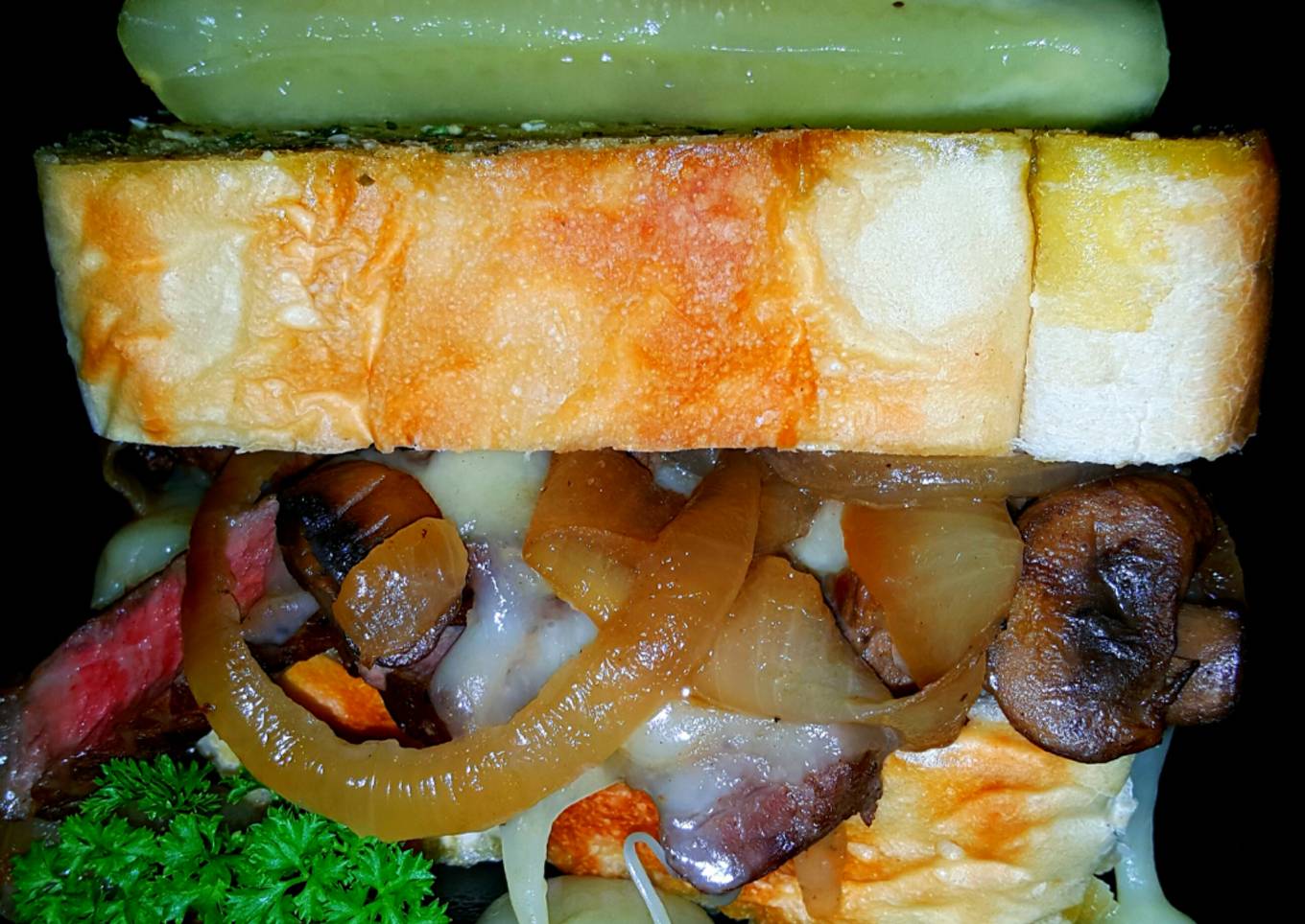 Mike's Steak Cheese Onion & Mushroom Man-wich