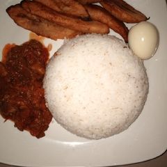 A picture of Ofada sauce with rice.