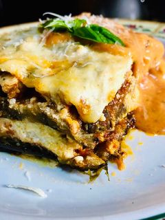 O poză a rețetei Lasagna cu vinete, piept de pui și ricotta.