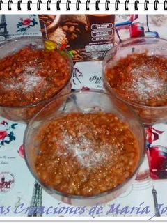 Una foto de Arroz con leche con cacao