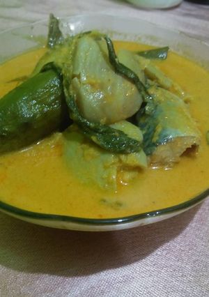Foto resep Gulai ikan terong hijau campur jengkol ala minang