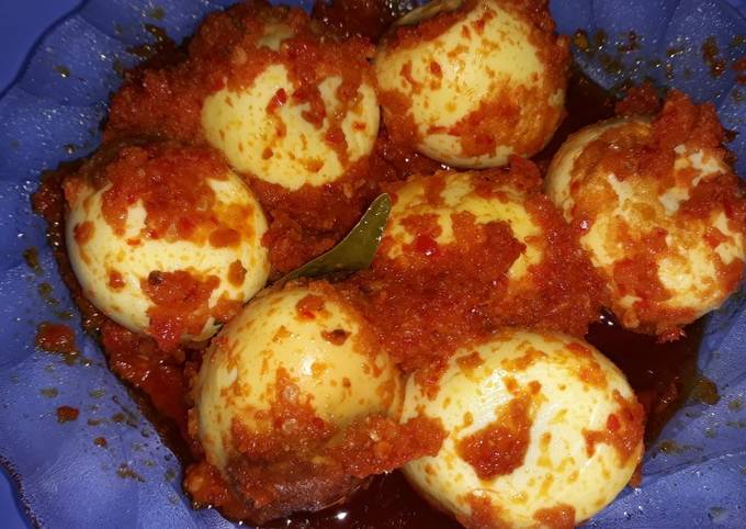 Ternyata ini lho! Resep  buat Telor Balado simple  istimewa