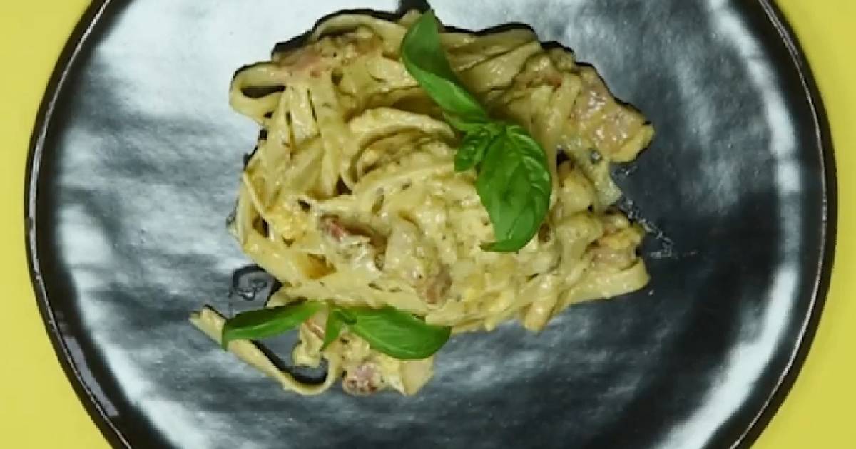 Fetuccini Con Salsa Carbonara Receta de Dulce's Recetas- Cookpad