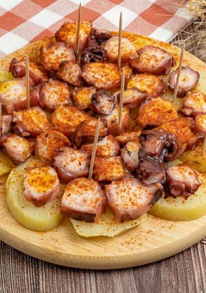 Una foto de Pulpo a la gallega