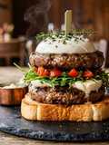 Double Burger Estivo con mozzarella di bufala