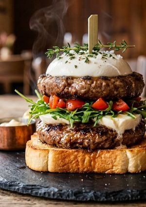 Foto di Double Burger Estivo con mozzarella di bufala