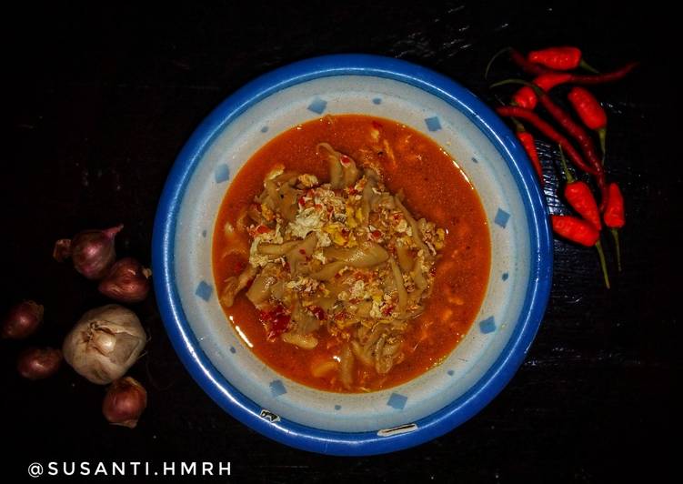 Langkah memasak Jamur Tiram Bumbu Seblak legit