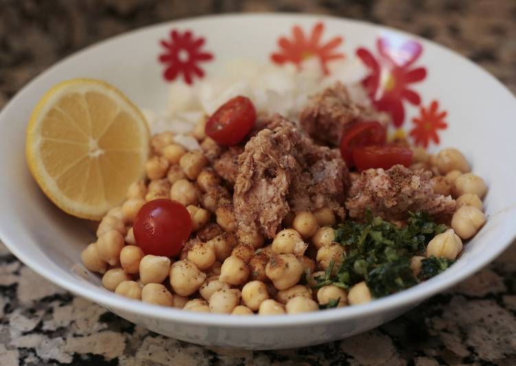 Ensalada rapidísima de garbanzos y atún 👌🍴🍋