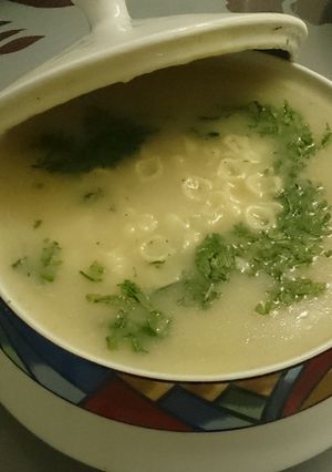 صورة لوصفة طريقة عمل شوربة لسان العصفور بالشوفان