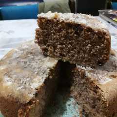 Una foto de Torta de chocolate, con avena y crocante de azúcar en essen