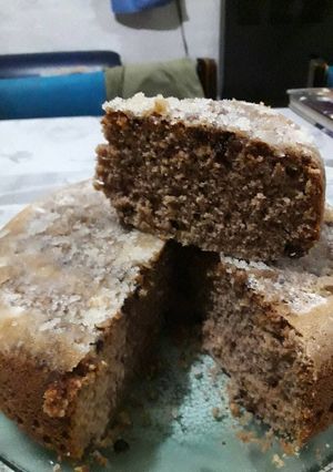 Una foto de Torta de chocolate, con avena y crocante de azúcar en essen