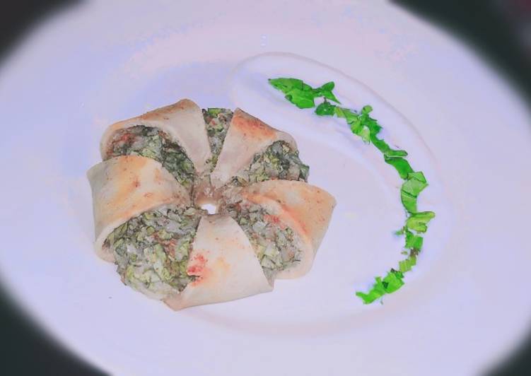 Vegan spinach dip crescent Roll Ring🥯