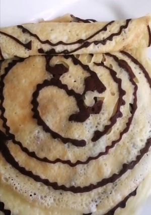 Une photo de Crêpes mi-chocolat mi-vanille 🥞