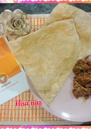 A picture of Bhoona Qeema With Puri.