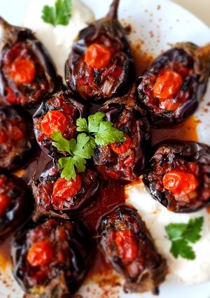 O poză a rețetei Imam bayıldı(mini vinete umplute cu legume)🧿.