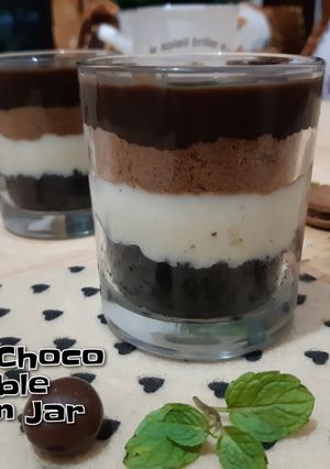 Foto resep Choco Double Cake in Jar