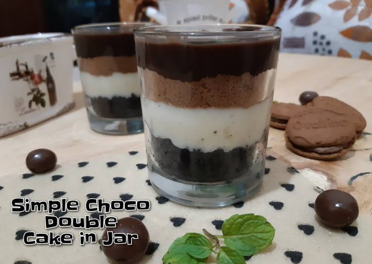 Choco Double Cake in Jar