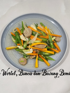Foto resep 203. Tumis Wortel, Buncis dan Bawang Bombay