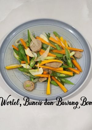 Foto resep 203. Tumis Wortel, Buncis dan Bawang Bombay