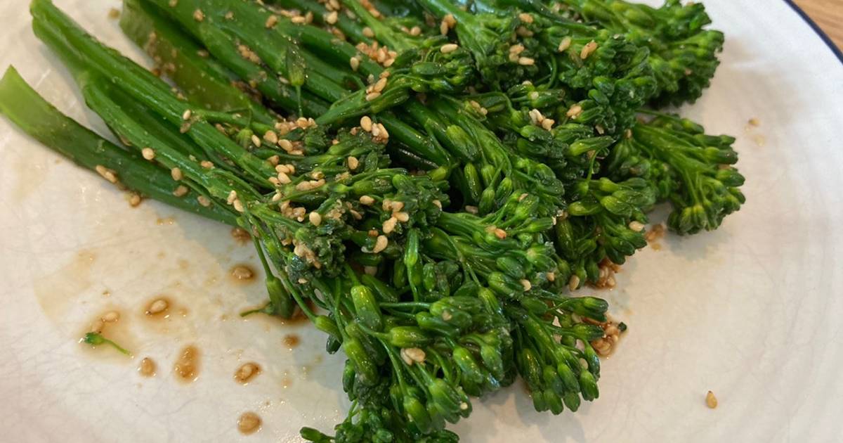 Resep Meatless Broccolini Gomaae, side dish simple dan kilat banget