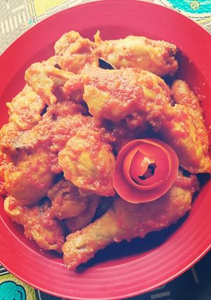 Foto resep Ayam bumbu rujak super pedas