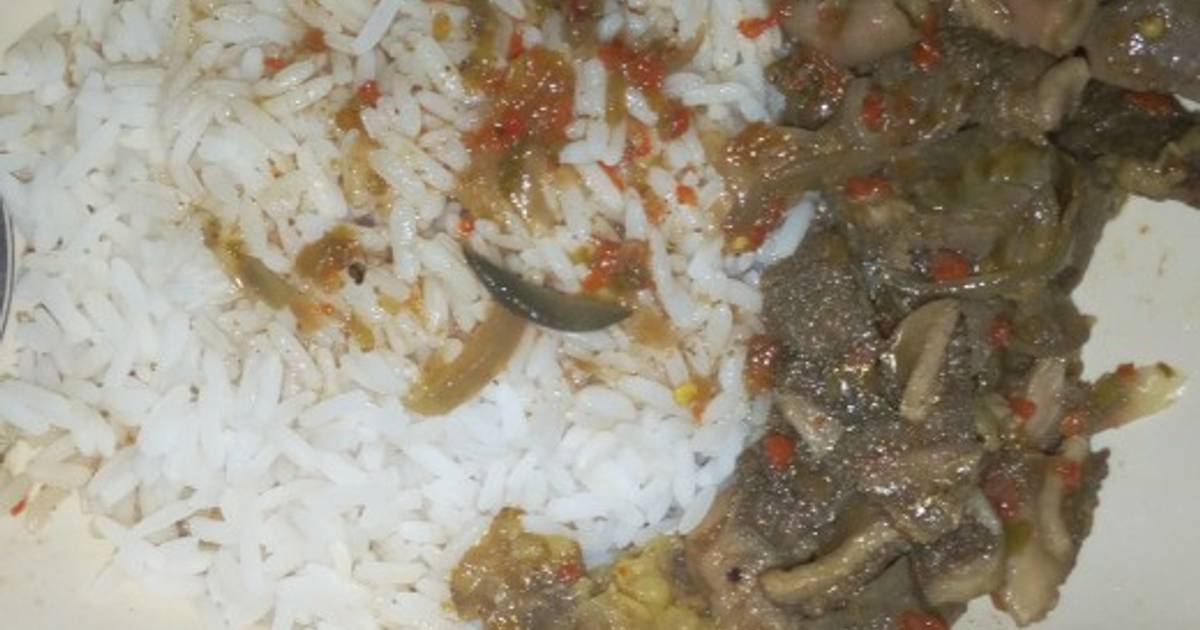 Intestine Pepper Soup And White Rice Recipe By Safiya Yusuf Gunu Cookpad