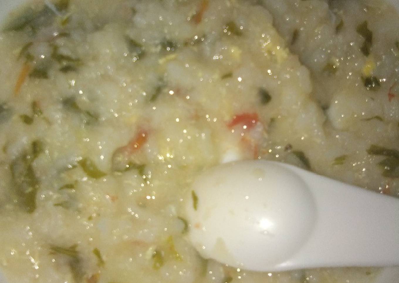 Resep Nasi tim sup bayam telur puyuh Mpasi 9 bulan Anti Gagal