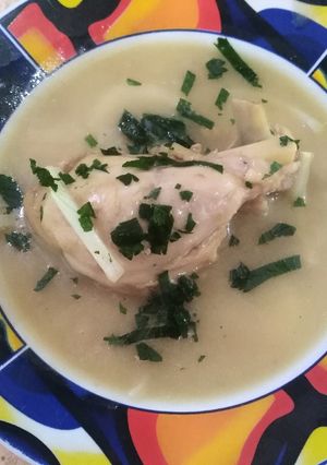 Una foto de Pollo en crema de champiñones con salsa teriyaki