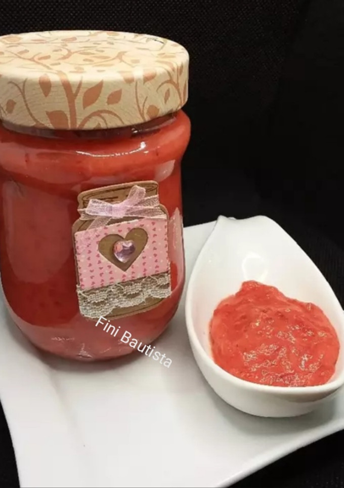 Una foto de Crema de fresa