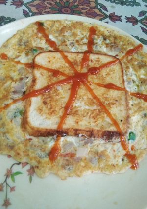 A picture of Bread omelette.