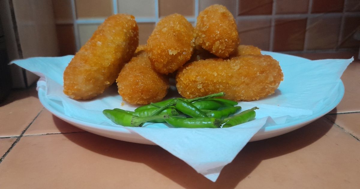 Kroket ubi isian sayur