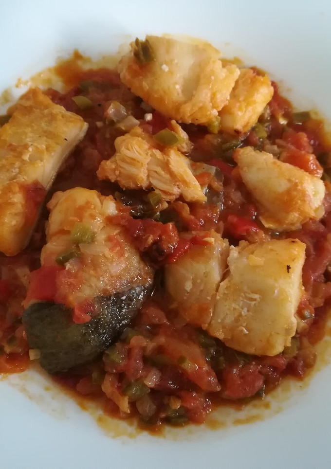 Una foto de Bacalao a la roteña