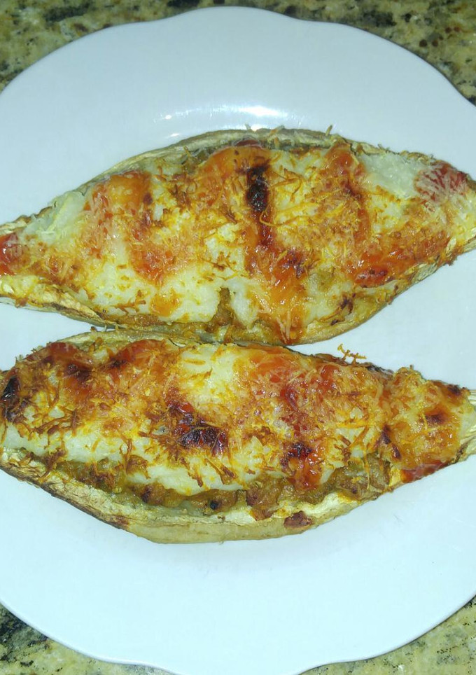 Una foto de Canoas de berenjenas gratinadas en Air fryer