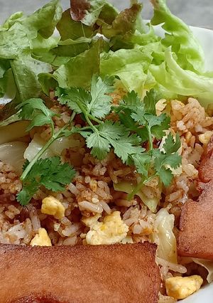 รูปของ ข้าวผัดน้ำพริกปลาป่น(มังสวิรัติ)