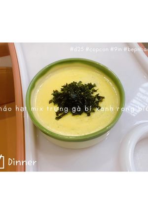 Hình của món Cháo trứng gà 🥚bí xanh rong biển.
