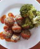 Albóndigas de lentejas y papa con brócoli 🌳